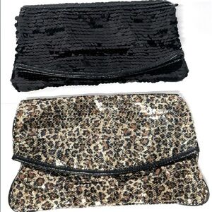 ✨Sparkly Sequined folding clutches x 2✨